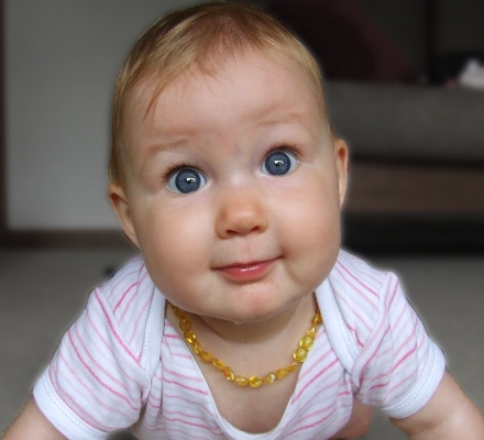 Amber Baby Necklace - Honey